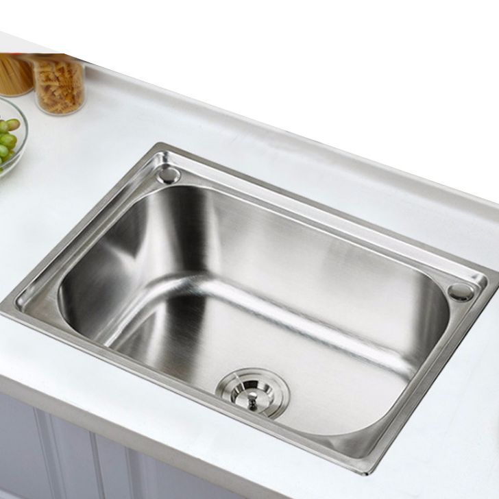 Scratchproof Kitchen Sink Stainless Steel 1 Holes Drop-In Kitchen Sink Only