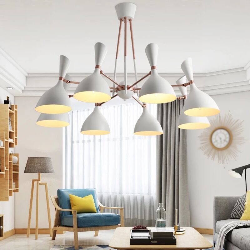 Metal Starburst Chandelier Pendant Light Simplicity Style Pendant Lighting Fixture