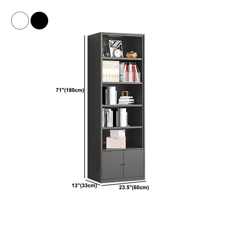 Metal Enclosed Bookshelf Modern Minimalist Rectangular Standard Bookcase