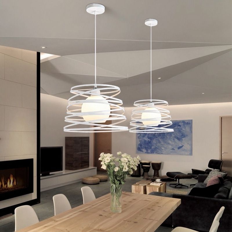 Drum Pendant Lighting Industrial Ceiling Lights Metal 1 Light Pendant Lighting Fixtures