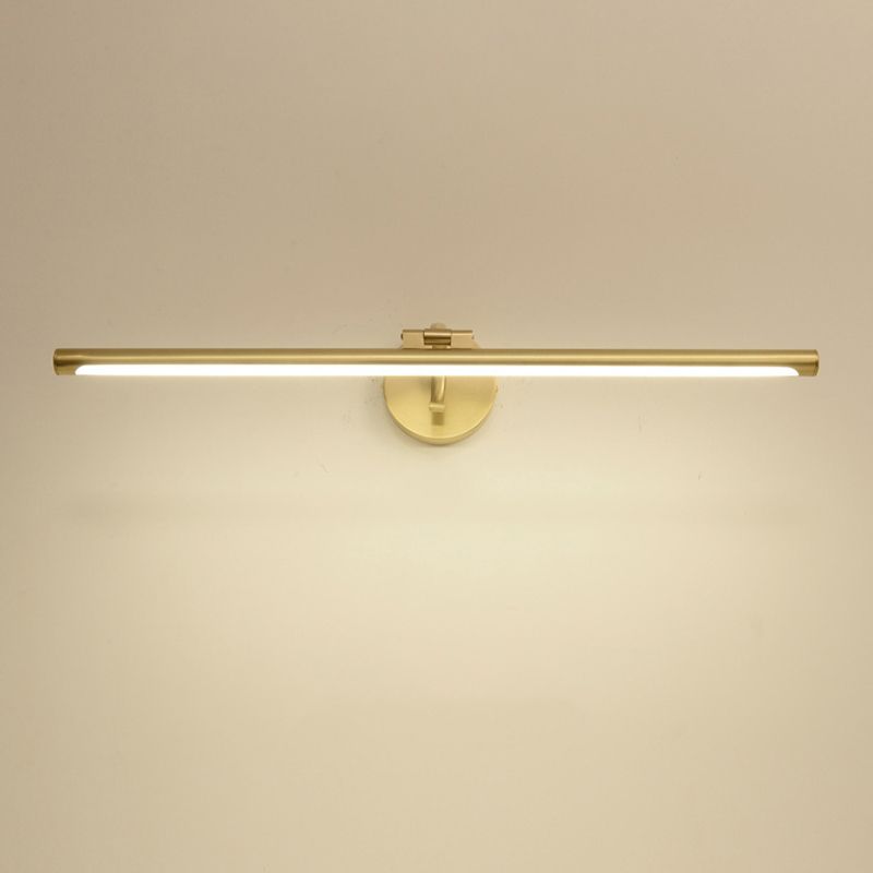 Moderner minimalistischer Stil Linearer Wand montiertes Waschtischlichter Kupferwandmontierter Leuchte im goldenen Finish