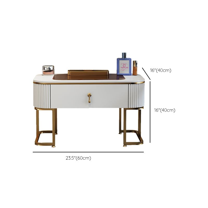 Glass Glam Vanity Dressing Table Bedroom Vanity Dressing Table with Drawer