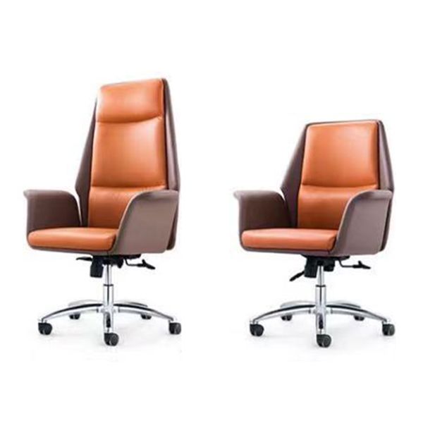 Contemporary Faux Leather Adjustable Chair Conference Swivel Chair