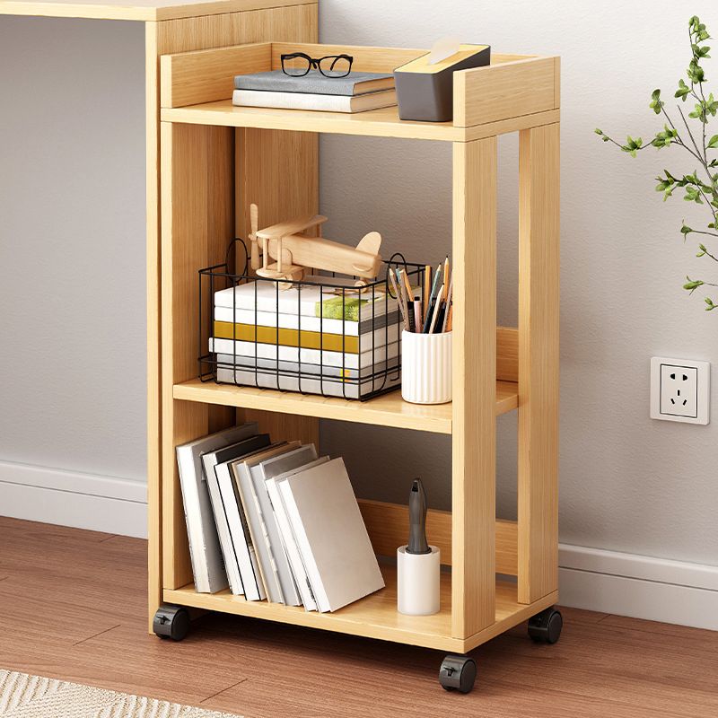 Modern Vertical File Cabinet Solid Wood File Cabinet with Storage Shelves