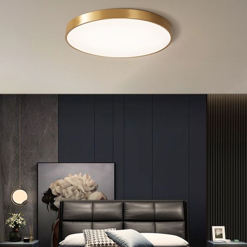 Gold Ceiling Light Fixture Modernism LED Flush Mount for Bedroom