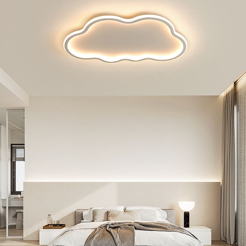 Minimalism Flush Mount Cloud Metal LED Ceiling Light Fixture for Bedroom