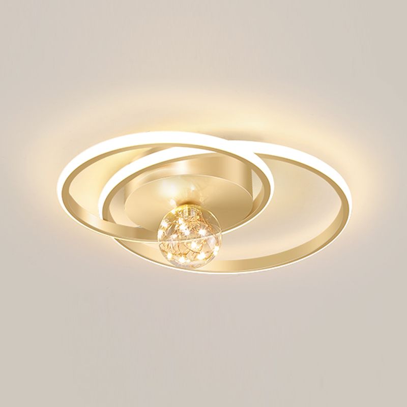 Gypsophila LED Flush Mount Light with Acrylic Shade Round Modern Ceiling Lamp