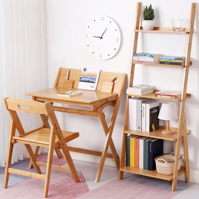 Wood Lap Desk and Chair Kids Writing Desk in Natural Child Desk