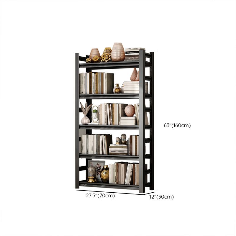 Modern Style Open Back Standard Bookshelf Metal Bookcase for Study Room