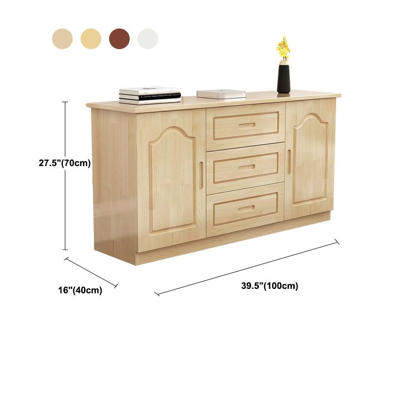 Wooden Enclosed Storage TV Stand Modern TV Cabinet with Storage