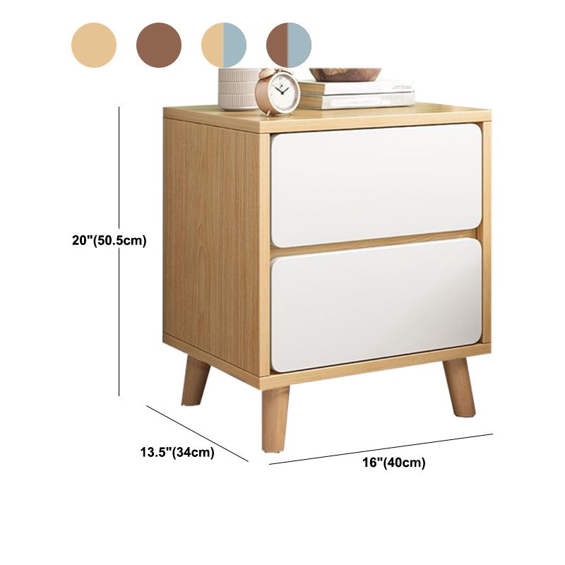 Modern Manufactured Wood Bed Nightstand Drawers Included Night Table for Bedroom