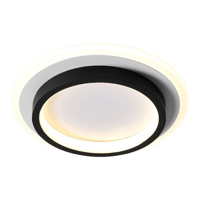 Modern LED Flush Mount Lighting Black Ceiling Light for Foyer Home