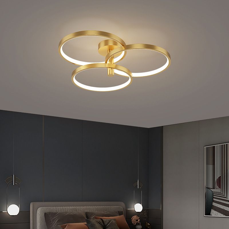 3-Lights Modern Style Flush Mount Acrylic Ceiling Light for Living Room