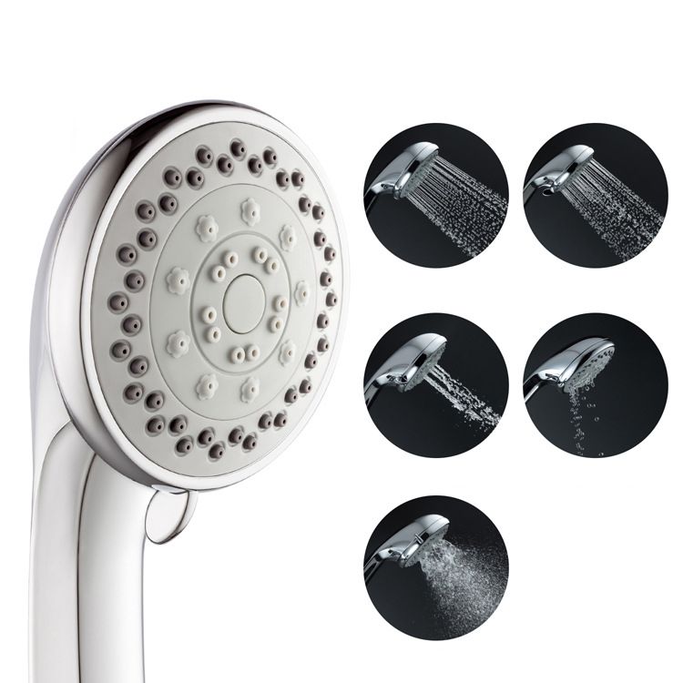 Single Dual Shower Head Square High Arch Shower Head Combo in Chrome