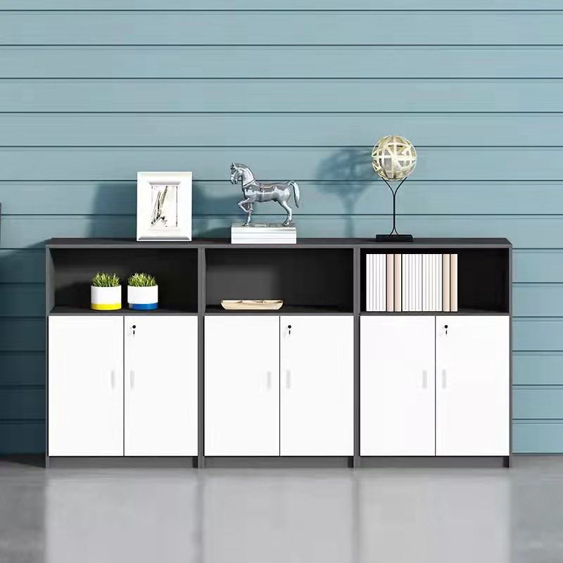 Industrial Style Vertical File Cabinet Locking Storage Wood Filing Cabinet