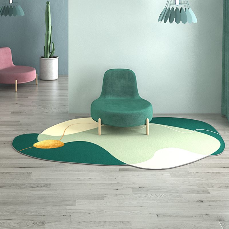 Minimalist Novelty Shape Rug Modern Indoor Rug Polyester Stain Resistant Area Rug for Living Room