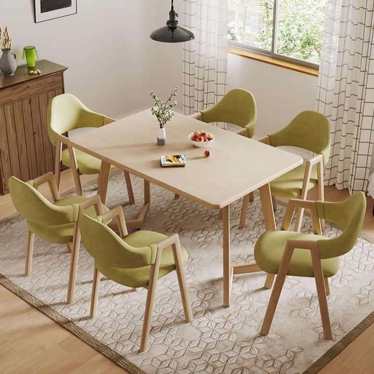 Modernes Schlafzimmer offener Rücken Armstuhl Stoff Matte Finish Essstuhl