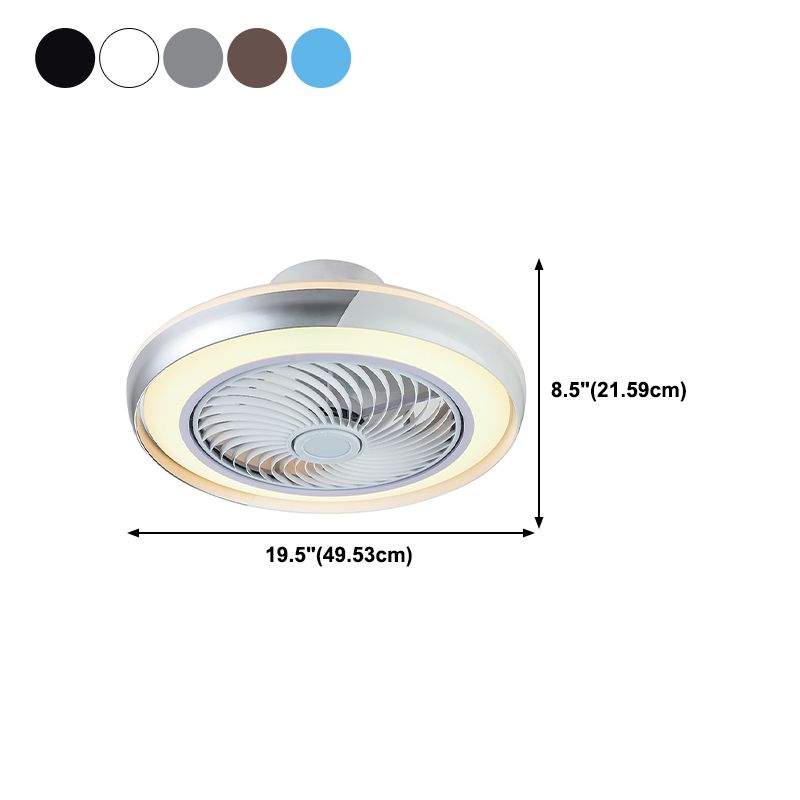 Ventilateur de plafond LED rond moderne