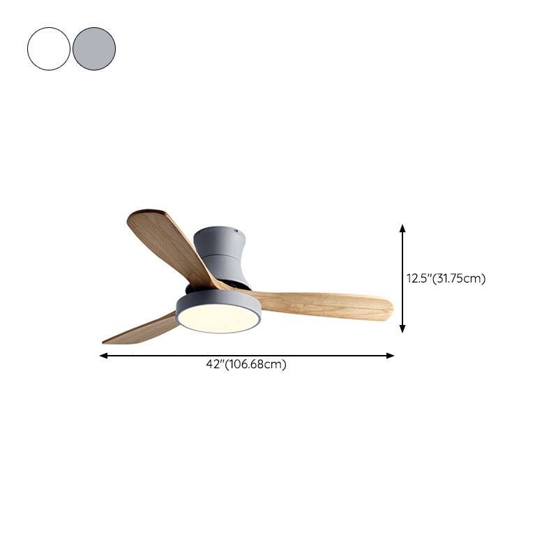 Simplicity LED Ceiling Fan Lighting with Wood Blade for Dining Room