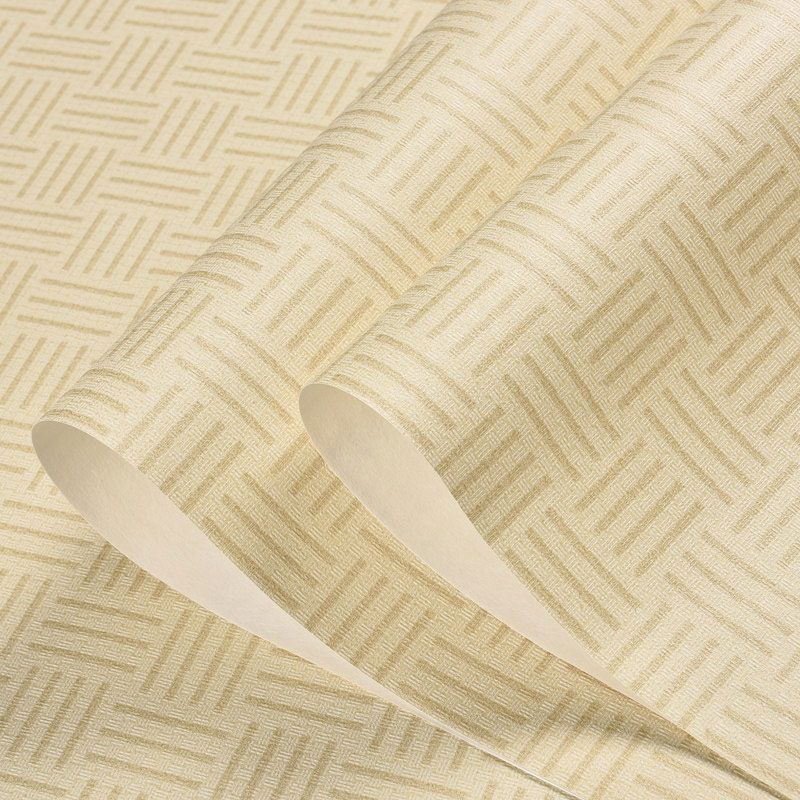 33' x 20.5" Grasswoven Wallpaper Roll for Bedroom Asia Inspired Wall Covering in Neutral Color, Stain-Resistant