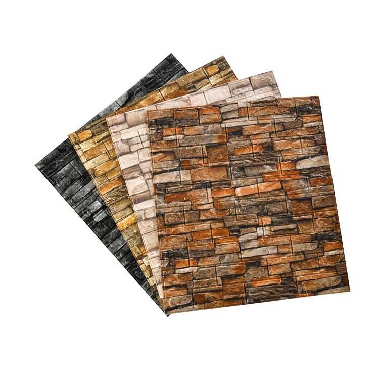 Industrial Wall Plank 3D Brick Bathroom Wall Panels Set of 5