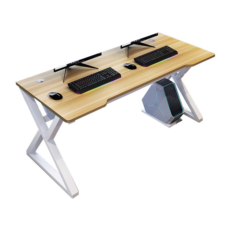 Industrial Computer Desk Sled Cable Management Office Desk with Metal Legs