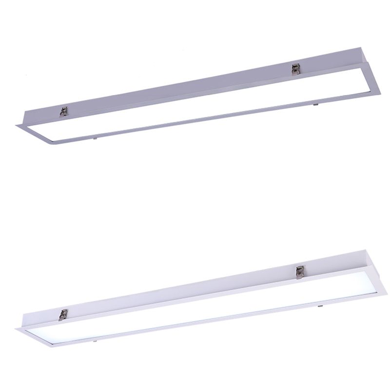 Rectangle Shape LED Ceiling Lamp Modern Aluminium 1 Light Flush Mount for Aisle