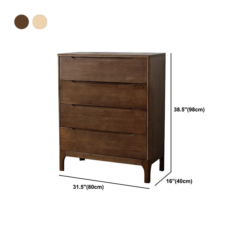 16" D Solid Wood Storage Chest Bedroom Storage Chest Dresser with Drawers