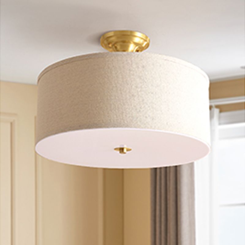 Simple Style Ceiling Mounted Fixture Fabric Ceiling Mount Light Fixture