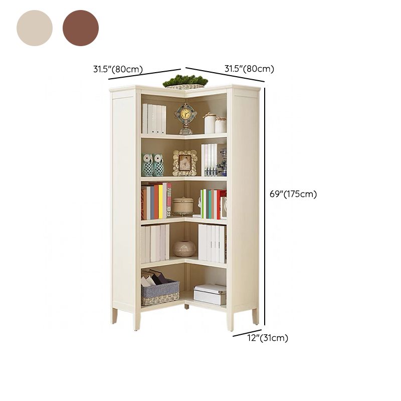 Industrial Closed Back Standard Kids Bookcase Wood Bookshelf in Poplar