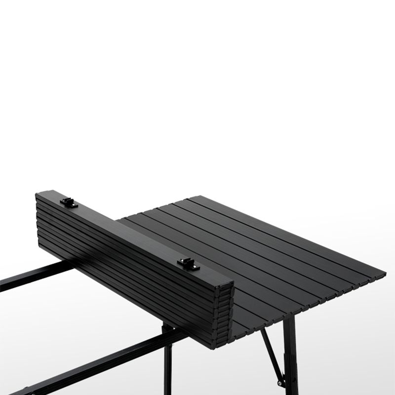 Metal Foldable Camping Table Brown/Black Contemporary Lift Table