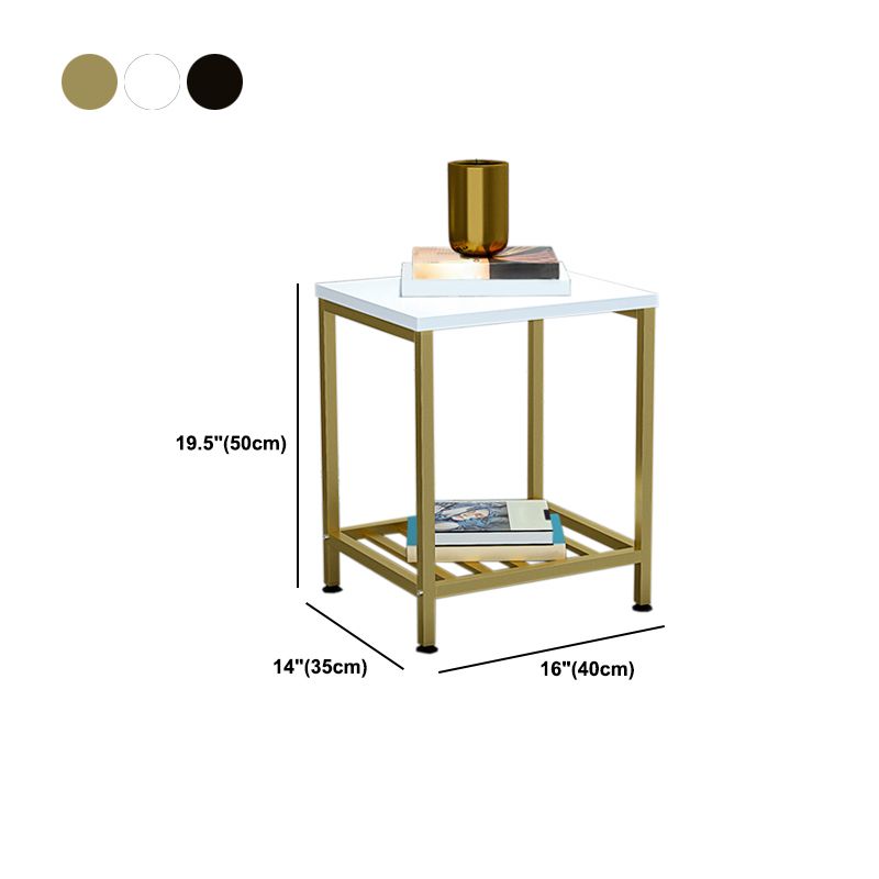 Modern Open Shelf Nightstand Wooden Bedside Cabinet for Bedroom