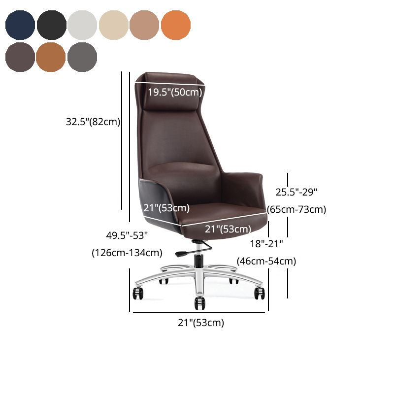 Faux Leather Executive Chair Modern Tilt Mechanism Office Chair