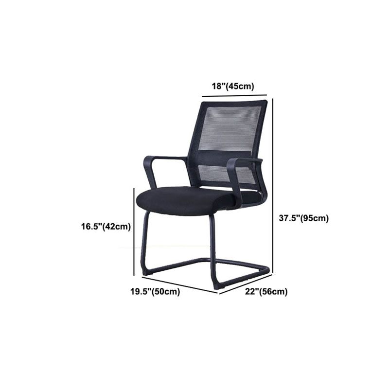 Swivel Fixed Arms Chair Breathable AirGrid Seat and Back Office Chair