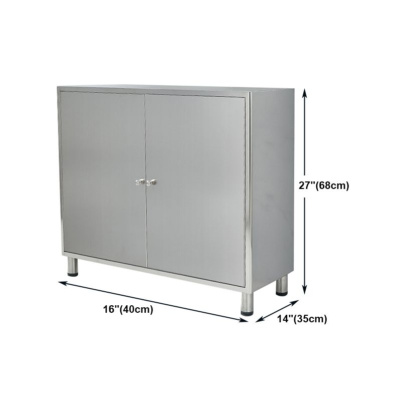 Stainless Steel Kitchen Sideboard Cabinet Modern Server Cabinet with Storage