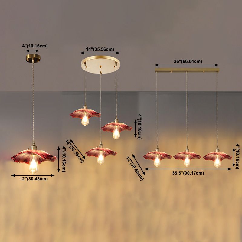 Forma de cubierta de la olla iluminación colgante lámpara colgante de vidrio de estilo industrial