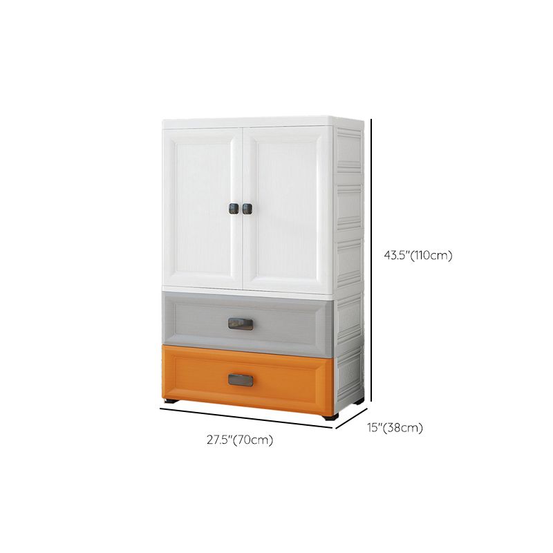 Rectangle Kid's Airmoire Plastic Youth Armoire with Garment Rod