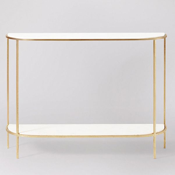 31.5-inch Tall Modern Console Table Half Moon Accent Table for Hall