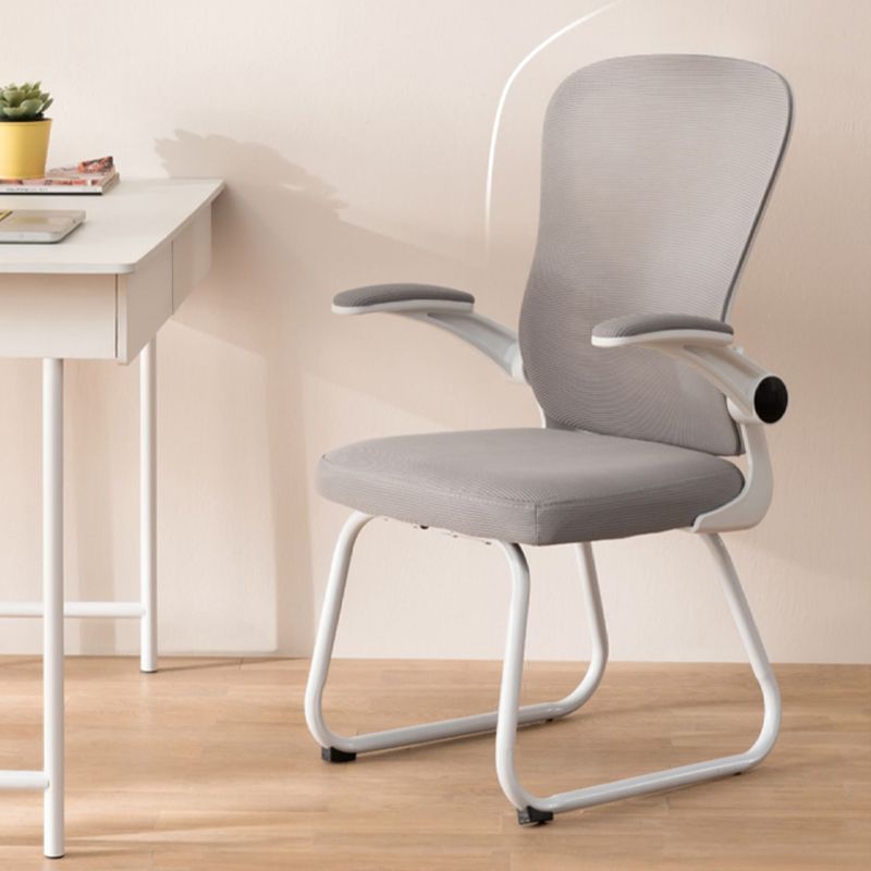 Modern Desk Chair No Distressing Padded Arms No Wheels Office Chair