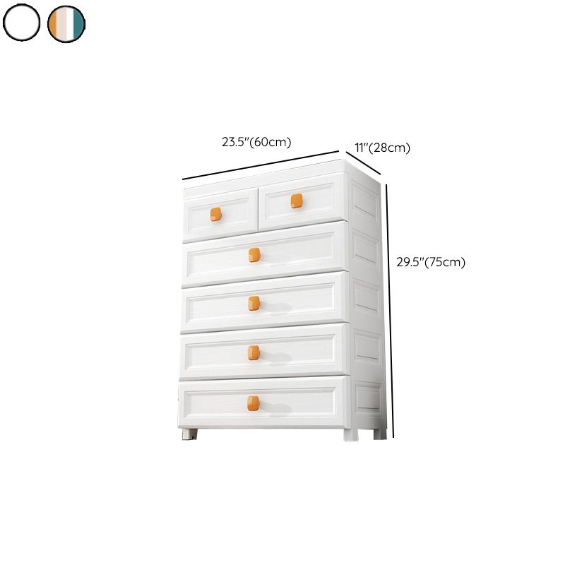 Modernism Vertical Plastic Nursery Dresser with 5/6 Drawers for Bedroom