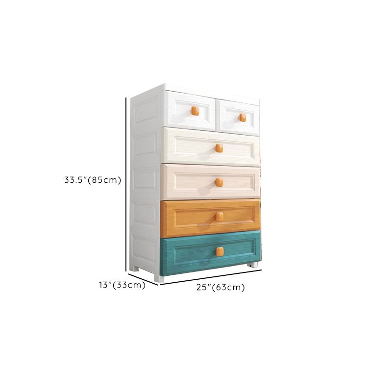 Plastic Dresser Scandinavian Baby Dresser with Drawers for Kids