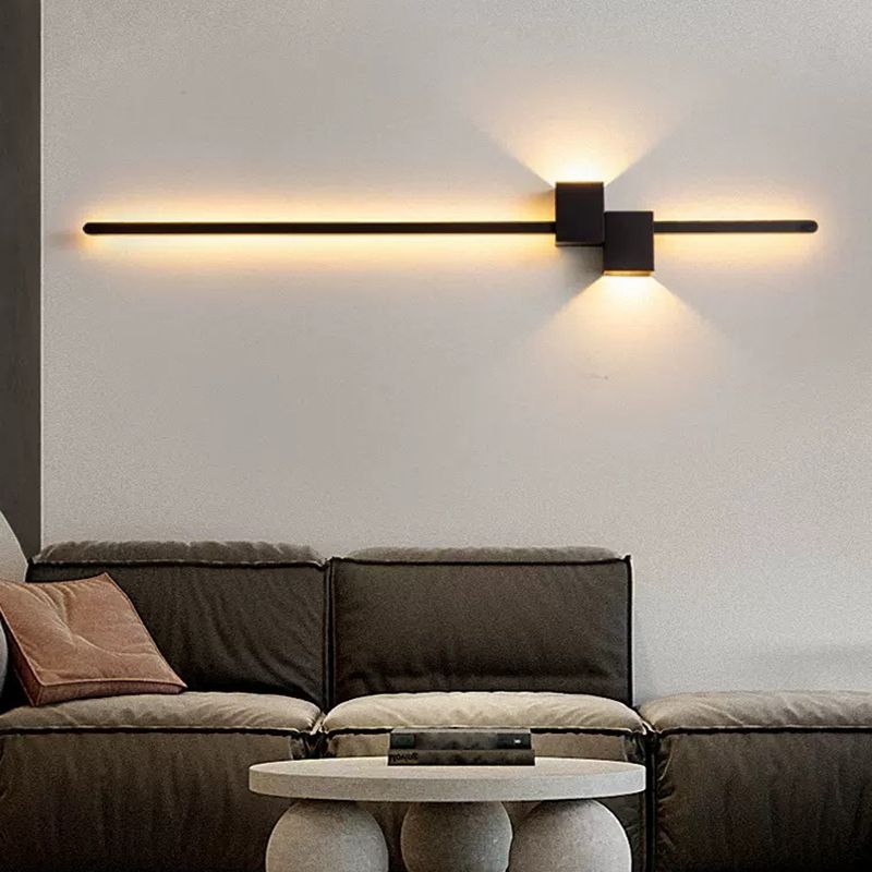 Modern Style Metal LED Wall Light Sconce with Acrylic Shade for Washroom