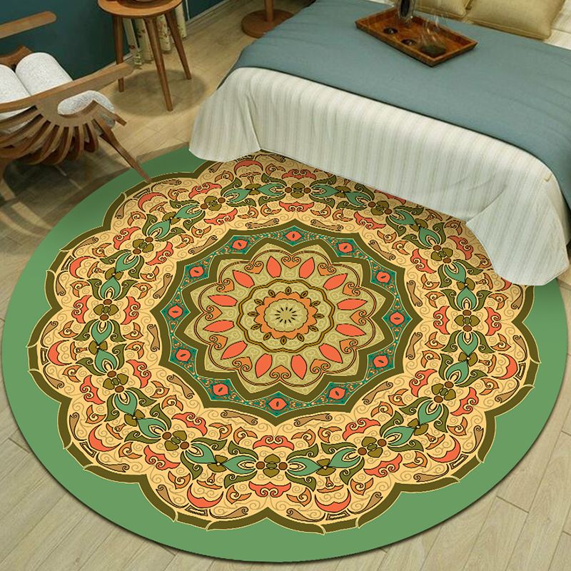 Tapis de zone de mandala multicolore