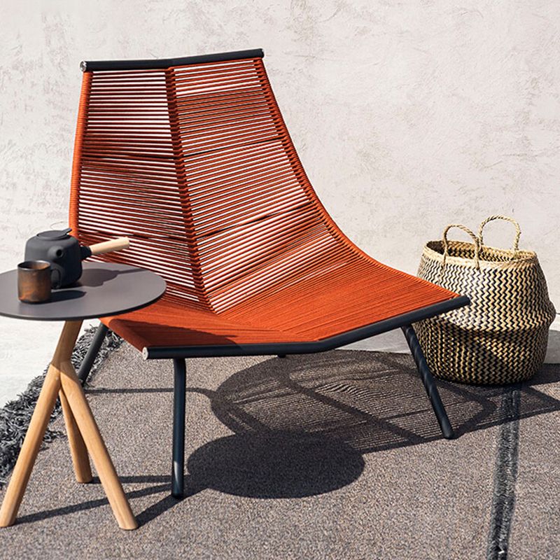 Tropical Dining Side Chair with Fabric Back in Red/Grey Side Chair