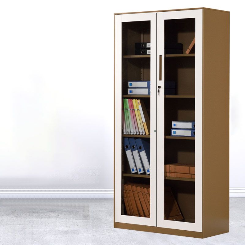 Contemporary File Cabinet Steel Frame Vertical File Cabinet with Key Lock