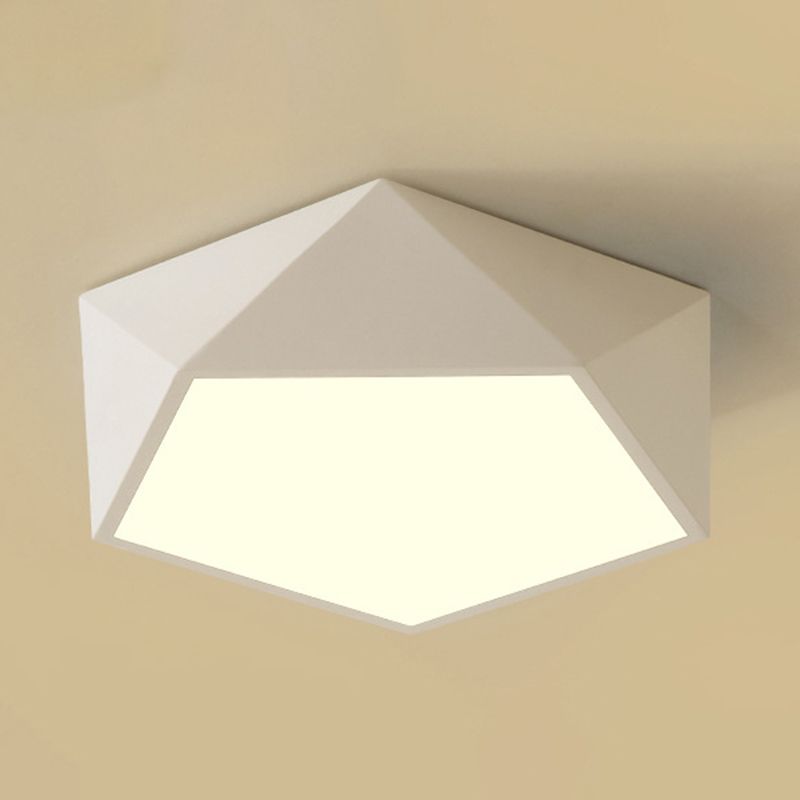 Geometric Flush Mount Light Contemporary Metal Ceiling Lighting for Bedroom