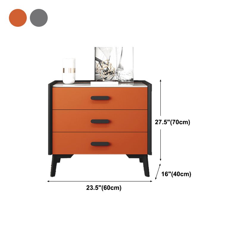 Modern Engineered Wood Credenza Stone Countertop Dining Buffet with Drawer for Living Room