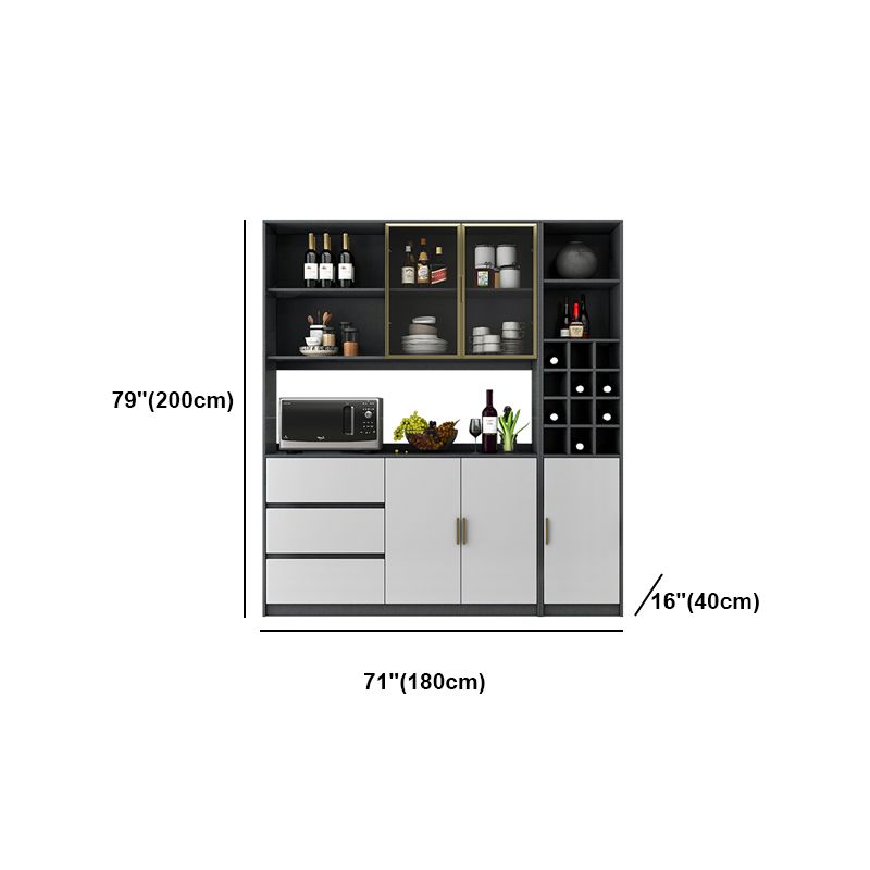 Drawers Wood Sideboard Glam Buffet Server Cabinet with Storage for Living Room