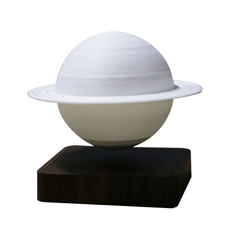 3D Digital Print Planet Night Lamp Creative Plastic 1-Light White Table Light for Kids Bedroom