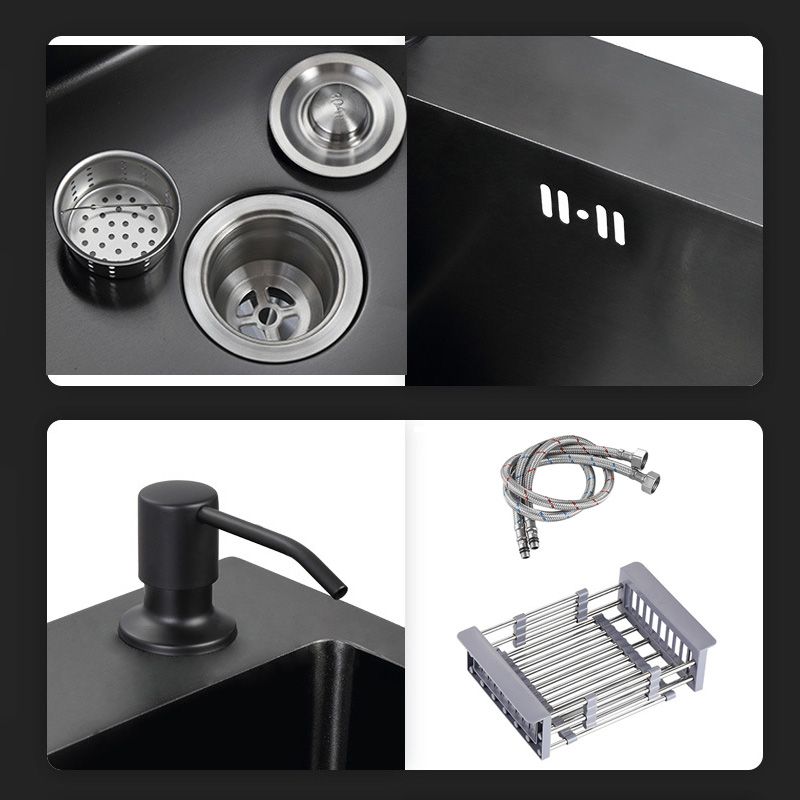 Stainless Steel Kitchen Sink Rectangle Shape Kitchen Sink with Center Drain Placement